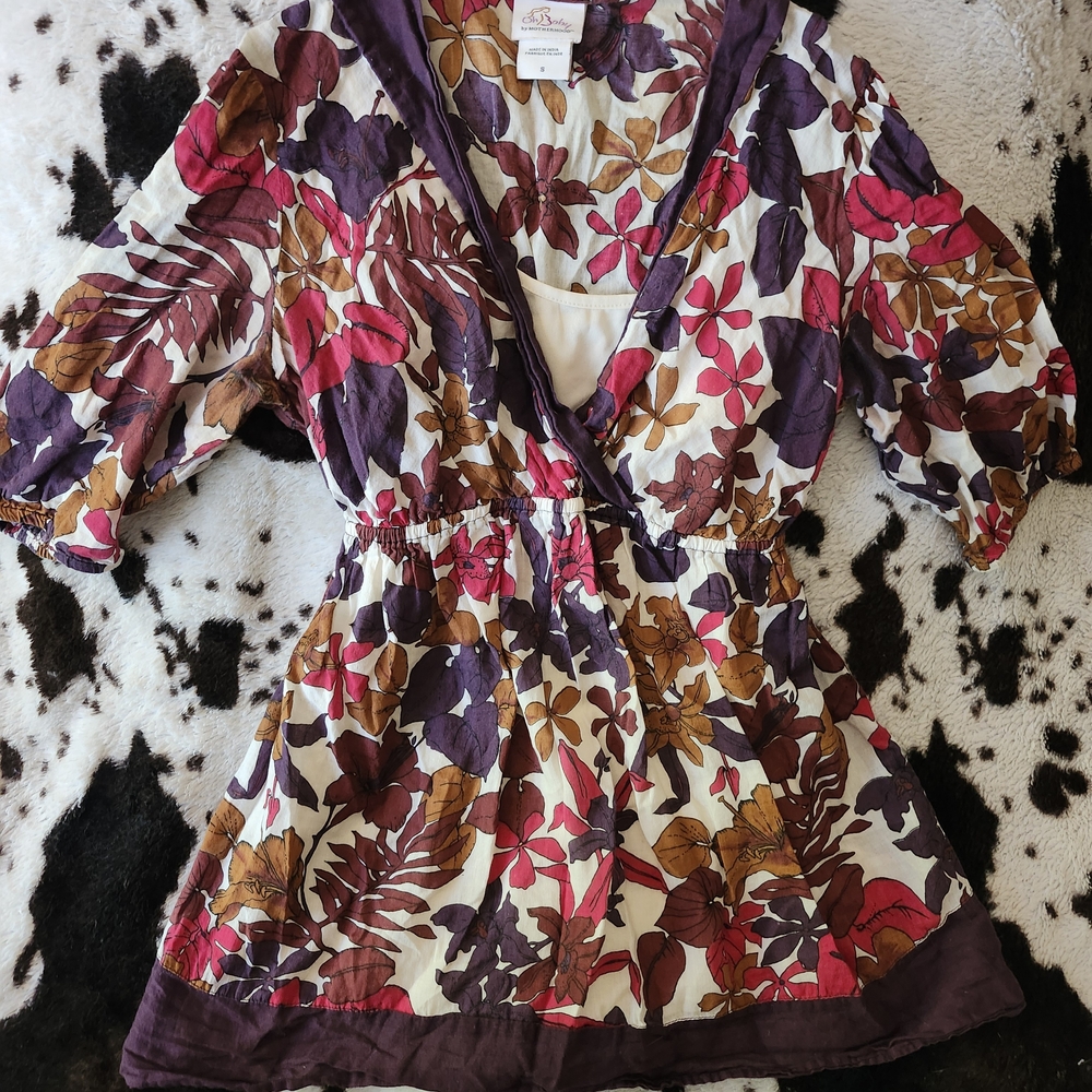 Floral Multicolor Maternity Blouse